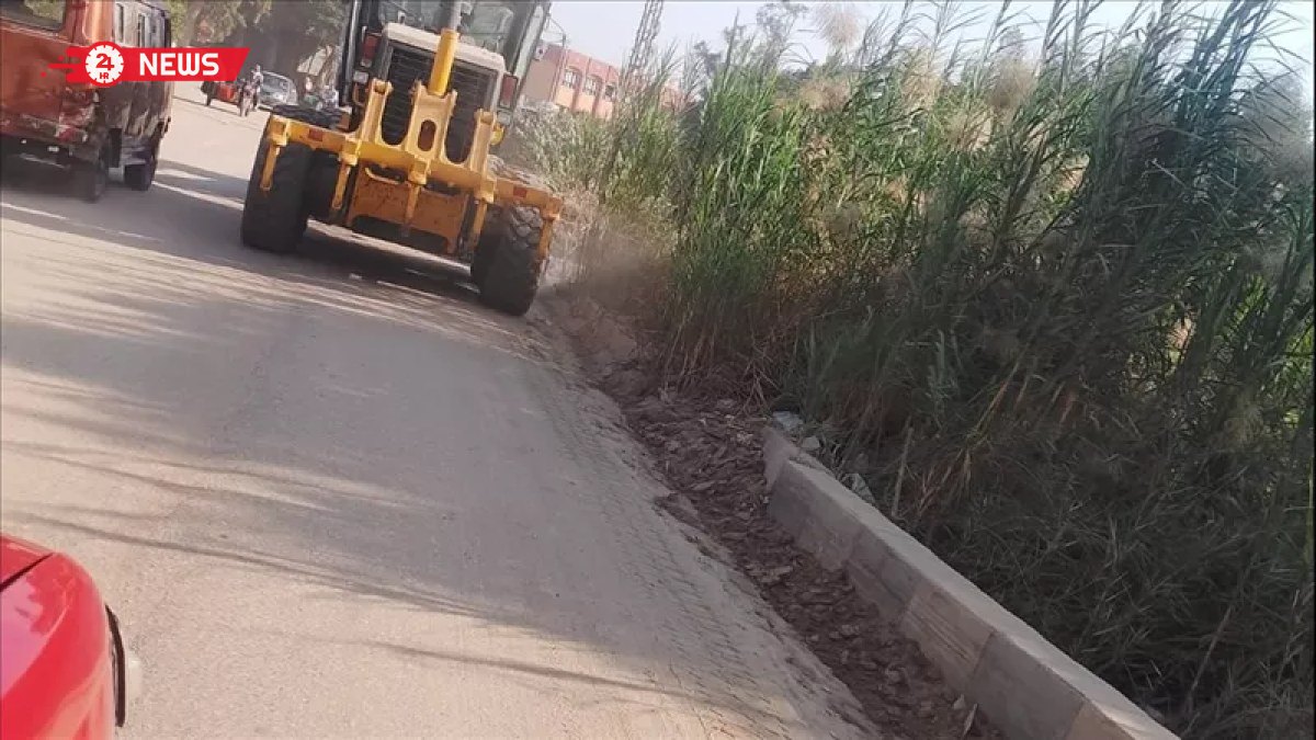 بدء رصف طريق طوخ شبين القناطر في القليوبية