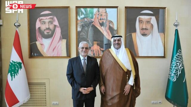 السفير السعودي لدى لبنان يبحث التطورات السياسية مع عطية