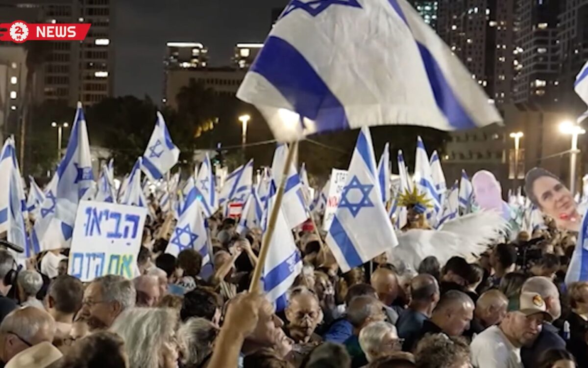 تظاهرات حاشدة في تل أبيب ضد نتنياهو قبل الانتخابات الإسرائيلية