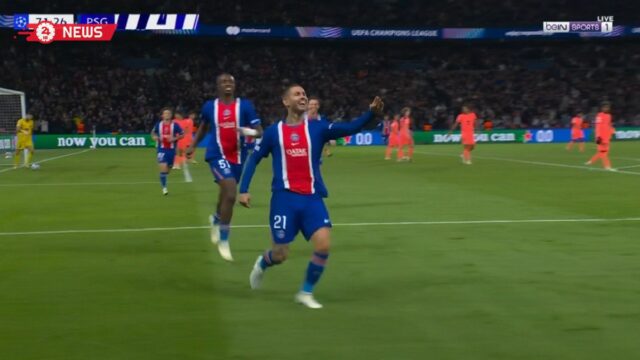 هدف لوكاس هيرنانديز في مرمي برشلونة بدوري ابطال اوروبا