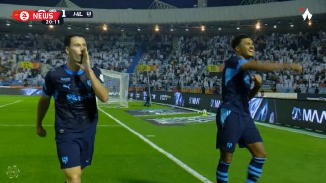 هدف مارتينيلي في مرمي القادسية اسيست واتكينز بالدوري السعودي