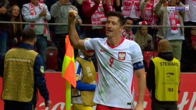 هدف ليفاندوفسكي في مرمي رومانيا بدوري الامم الاوروبية