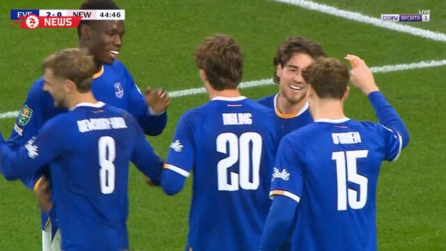 اهداف مباراة ايفرتون ونيوكاسل (3-1) كاس الرابطة الانجليزية