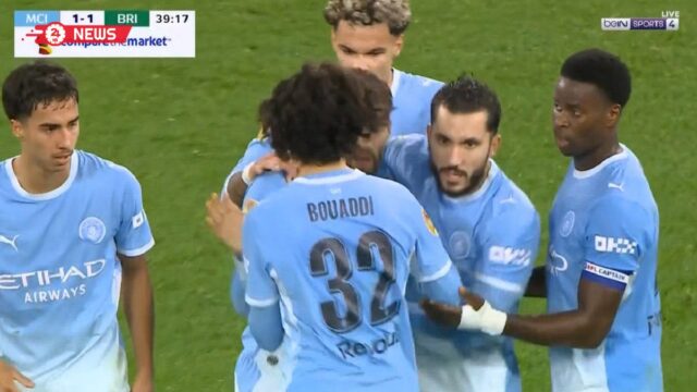 اهداف مباراة مانشستر سيتي وبرايتون في كأس رابطة الدوري الانجليزي