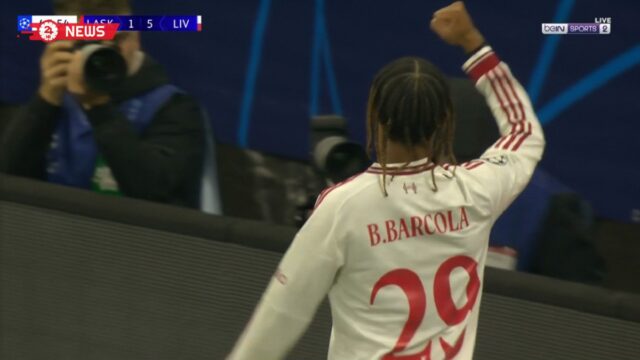 هدف باركولا الثالث في مرمي لاسك بدوري ابطال اوروبا