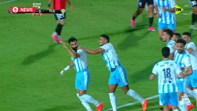 هدف مهند لاشين في مرمي طلائع الجيش بالدوري المصري